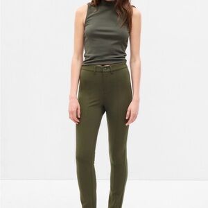 NWT - Gap High-Rise Olive Green Ponte Skinny Pants